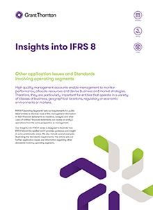 Other application issues and Standards involving operating segments