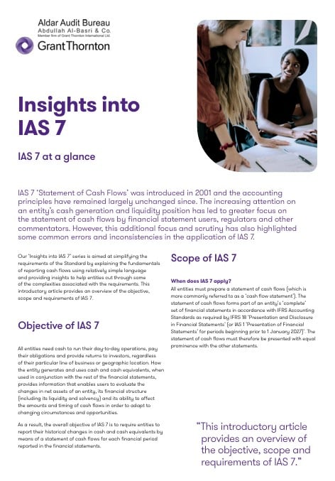 IAS 7 at a glance